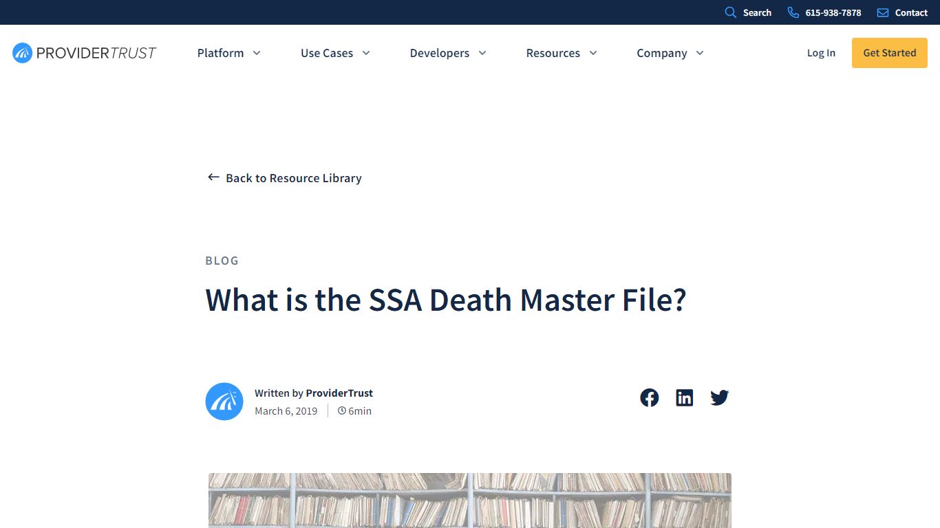 Quick Guide to the SSA Death Master File - ProviderTrust